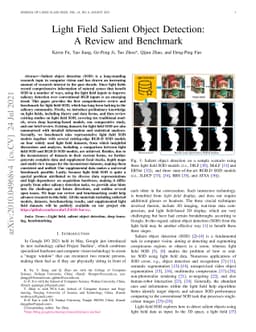 Light Field Salient Object Detection: A Review and Benchmark
