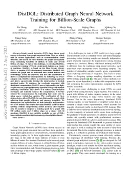 DistDGL: Distributed Graph Neural Network Training for Billion-Scale
  Graphs