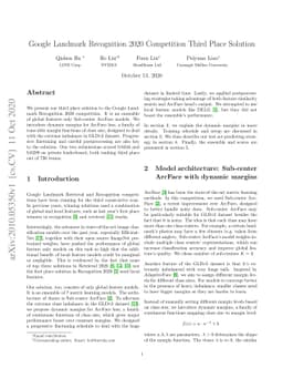 Google Landmark Recognition 2020 Competition Third Place Solution