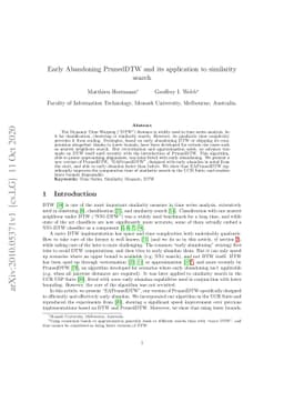 Early Abandoning PrunedDTW and its application to similarity search