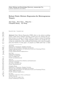 Robust Finite Mixture Regression for Heterogeneous Targets