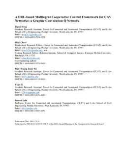 A DRL-based Multiagent Cooperative Control Framework for CAV Networks: a
  Graphic Convolution Q Network