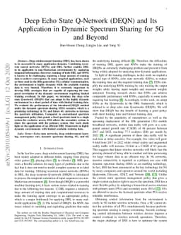 Deep Echo State Q-Network (DEQN) and Its Application in Dynamic Spectrum
  Sharing for 5G and Beyond