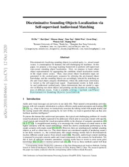 Discriminative Sounding Objects Localization via Self-supervised
  Audiovisual Matching