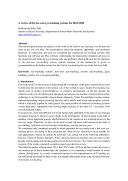 A review of the low-cost eye-tracking systems for 2010-2020