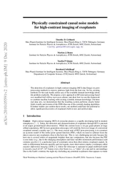 Physically constrained causal noise models for high-contrast imaging of
  exoplanets