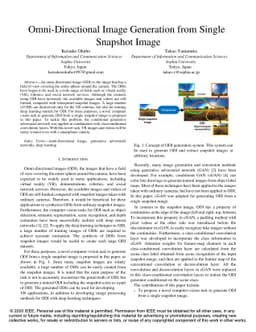 Omni-Directional Image Generation from Single Snapshot Image