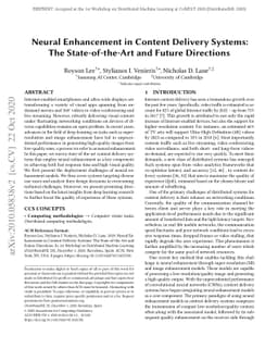 Neural Enhancement in Content Delivery Systems: The State-of-the-Art and
  Future Directions