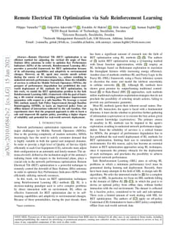 Remote Electrical Tilt Optimization via Safe Reinforcement Learning