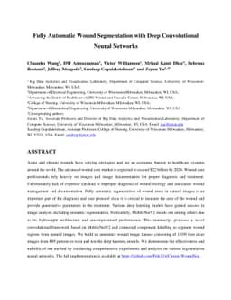 Fully Automatic Wound Segmentation with Deep Convolutional Neural
  Networks