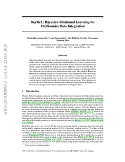 BayReL: Bayesian Relational Learning for Multi-omics Data Integration
