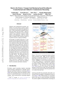 Back to the Future: Unsupervised Backprop-based Decoding for
  Counterfactual and Abductive Commonsense Reasoning