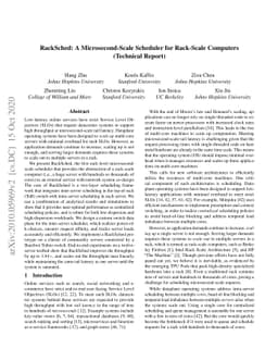 RackSched: A Microsecond-Scale Scheduler for Rack-Scale Computers
  (Technical Report)