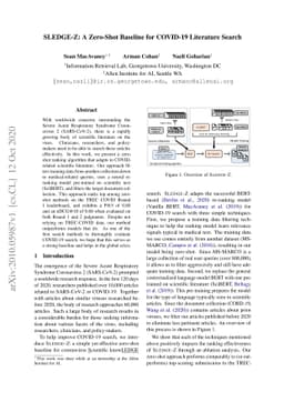 SLEDGE-Z: A Zero-Shot Baseline for COVID-19 Literature Search