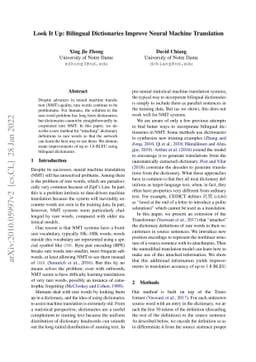 Look It Up: Bilingual Dictionaries Improve Neural Machine Translation
