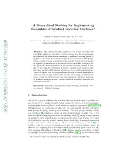 A Generalized Stacking for Implementing Ensembles of Gradient Boosting
  Machines