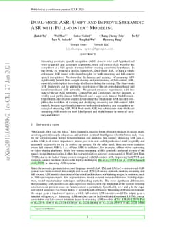 Dual-mode ASR: Unify and Improve Streaming ASR with Full-context
  Modeling
