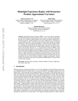 Hindsight Experience Replay with Kronecker Product Approximate Curvature