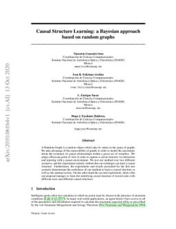 Causal Structure Learning: a Bayesian approach based on random graphs