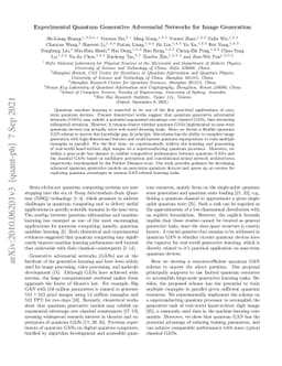 Experimental Quantum Generative Adversarial Networks for Image
  Generation