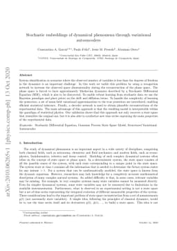 Stochastic embeddings of dynamical phenomena through variational
  autoencoders