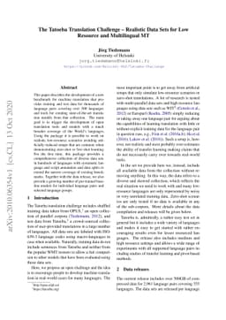 The Tatoeba Translation Challenge -- Realistic Data Sets for Low
  Resource and Multilingual MT
