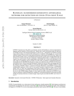 RANDGAN: Randomized Generative Adversarial Network for Detection of
  COVID-19 in Chest X-ray