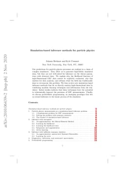 Simulation-based inference methods for particle physics