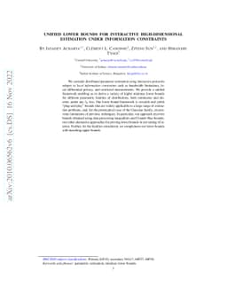 Unified lower bounds for interactive high-dimensional estimation under
  information constraints