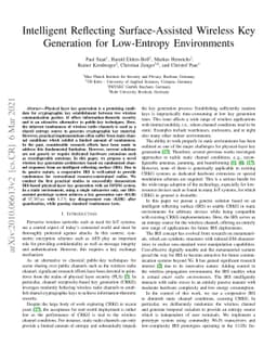 Intelligent Reflecting Surface-Assisted Wireless Key Generation for
  Low-Entropy Environments