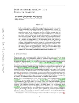 Deep Ensembles for Low-Data Transfer Learning