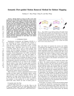 Semantic Flow-guided Motion Removal Method for Robust Mapping