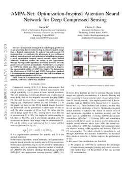 AMPA-Net: Optimization-Inspired Attention Neural Network for Deep
  Compressed Sensing