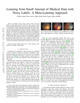 Deep Learning from Small Amount of Medical Data with Noisy Labels: A
  Meta-Learning Approach