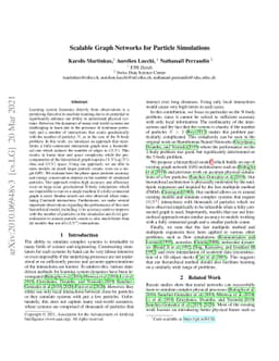 Scalable Graph Networks for Particle Simulations