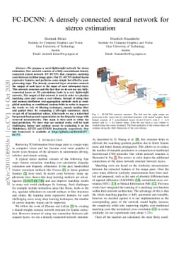 FC-DCNN: A densely connected neural network for stereo estimation