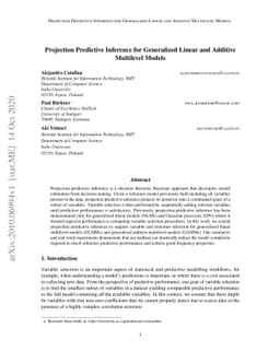 Projection Predictive Inference for Generalized Linear and Additive
  Multilevel Models