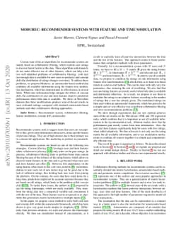 Modurec: Recommender Systems with Feature and Time Modulation