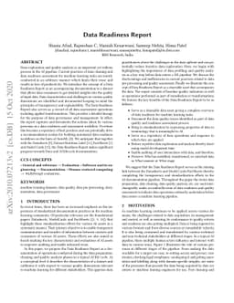 Data Readiness Report