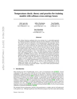 Temperature check: theory and practice for training models with
  softmax-cross-entropy losses