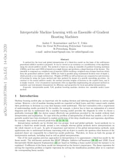 Interpretable Machine Learning with an Ensemble of Gradient Boosting
  Machines