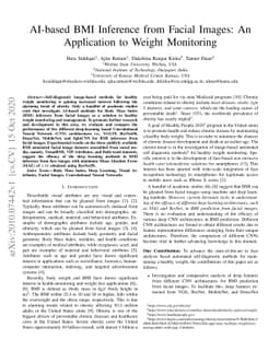 AI-based BMI Inference from Facial Images: An Application to Weight
  Monitoring