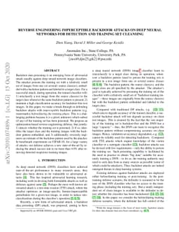 Reverse Engineering Imperceptible Backdoor Attacks on Deep Neural
  Networks for Detection and Training Set Cleansing
