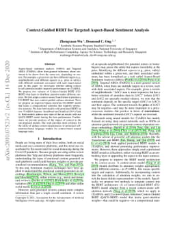 Context-Guided BERT for Targeted Aspect-Based Sentiment Analysis