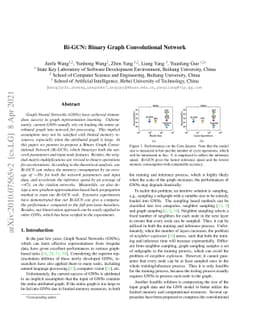 Bi-GCN: Binary Graph Convolutional Network