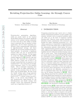 Revisiting Projection-free Online Learning: the Strongly Convex Case