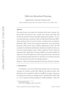 Multi-view Hierarchical Clustering