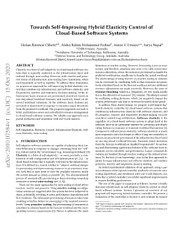 Towards Self-Improving Hybrid Elasticity Control of Cloud-based Software
  Systems