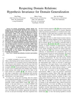 Respecting Domain Relations: Hypothesis Invariance for Domain
  Generalization
