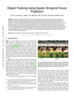 Object Tracking Using Spatio-Temporal Future Prediction